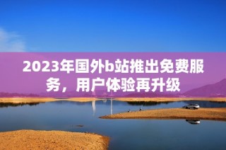 2023年国外b站推出免费服务，用户体验再升级