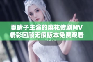 夏晴子主演的麻花传剧MV精彩回顾无痕版本免费观看研读体验
