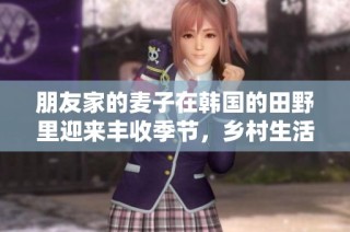 朋友家的麦子在韩国的田野里迎来丰收季节，乡村生活倍感温馨与美好