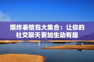 爆炸表情包大集合：让你的社交聊天更加生动有趣