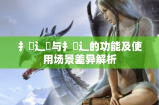 扌喿辶畑与扌喿辶的功能及使用场景差异解析