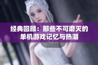 经典回顾：那些不可磨灭的单机游戏记忆与热潮