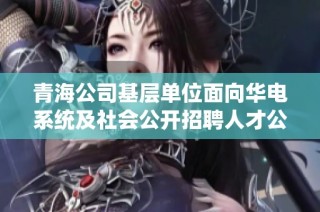 青海公司基层单位面向华电系统及社会公开招聘人才公告