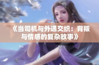 《当司机与外遇交织：背叛与情感的复杂故事》
