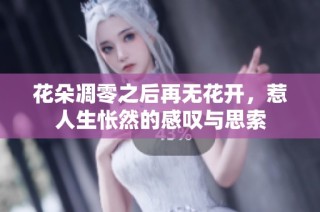 花朵凋零之后再无花开，惹人生怅然的感叹与思索