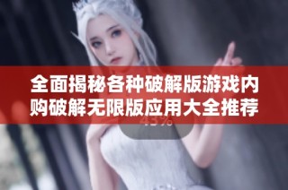 全面揭秘各种破解版游戏内购破解无限版应用大全推荐