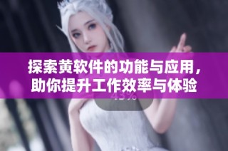 探索黄软件的功能与应用，助你提升工作效率与体验