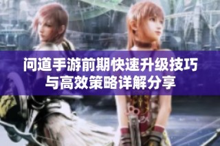 问道手游前期快速升级技巧与高效策略详解分享