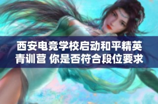 西安电竞学校启动和平精英青训营 你是否符合段位要求？