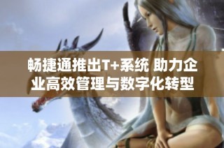 畅捷通推出T+系统 助力企业高效管理与数字化转型