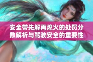 安全带先解再熄火的处罚分数解析与驾驶安全的重要性