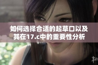 如何选择合适的起草口以及其在17.c中的重要性分析