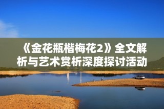《金花瓶楷梅花2》全文解析与艺术赏析深度探讨活动即将开启