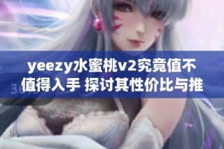 yeezy水蜜桃v2究竟值不值得入手 探讨其性价比与推荐理由