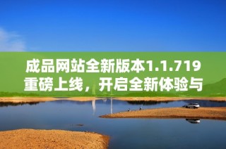 成品网站全新版本1.1.719重磅上线，开启全新体验与功能探索