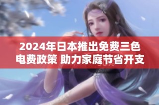 2024年日本推出免费三色电费政策 助力家庭节省开支