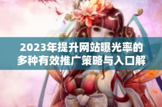 2023年提升网站曝光率的多种有效推广策略与入口解析
