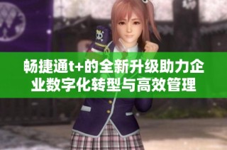 畅捷通t+的全新升级助力企业数字化转型与高效管理