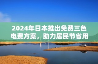 2024年日本推出免费三色电费方案，助力居民节省用电开支