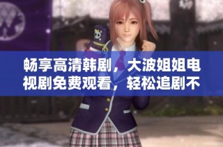 畅享高清韩剧，大波姐姐电视剧免费观看，轻松追剧不再难