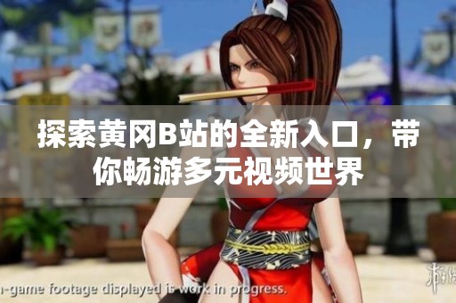 探索黄冈B站的全新入口，带你畅游多元视频世界