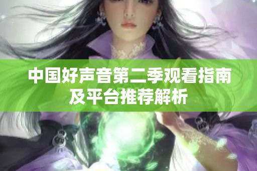 中国好声音第二季观看指南及平台推荐解析
