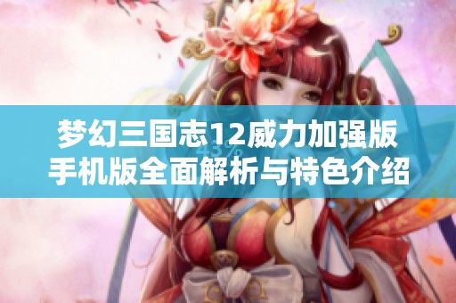 梦幻三国志12威力加强版手机版全面解析与特色介绍