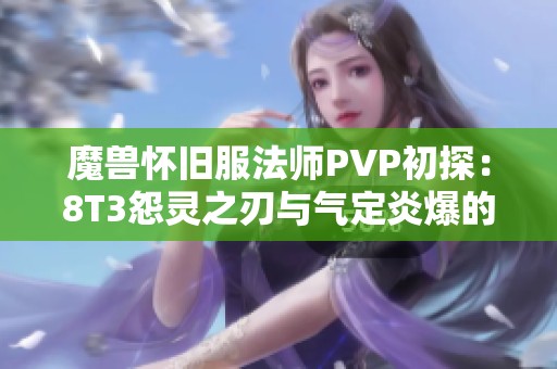 魔兽怀旧服法师PVP初探：8T3怨灵之刃与气定炎爆的强大结合