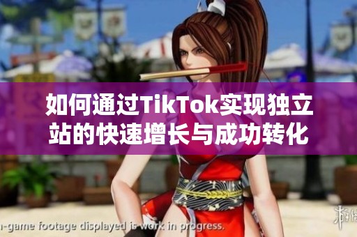 如何通过TikTok实现独立站的快速增长与成功转化