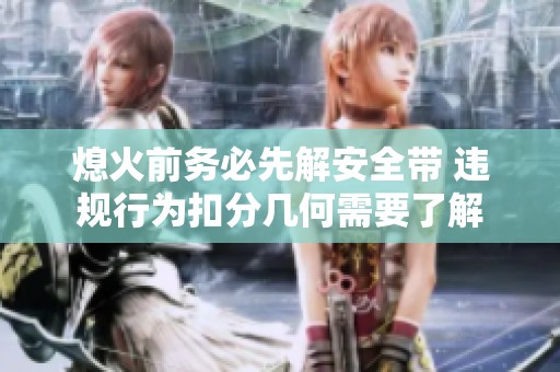 熄火前务必先解安全带 违规行为扣分几何需要了解